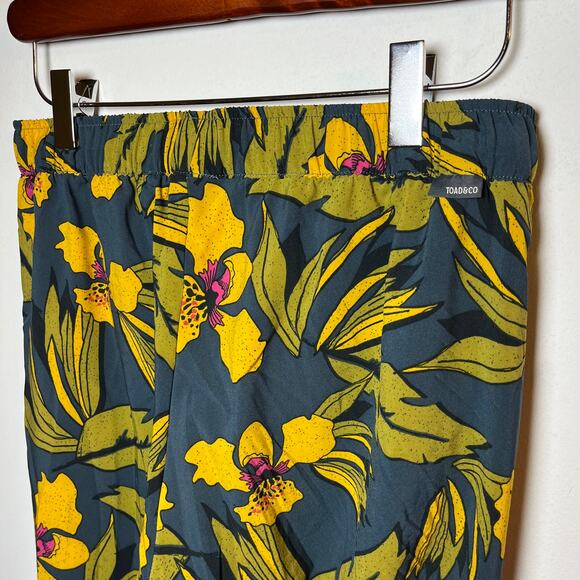 Toad & Co Sunkissed Joggers Green Yellow Size XS Hawaiian Tropical Leaf Summer - Picture 9 of 9